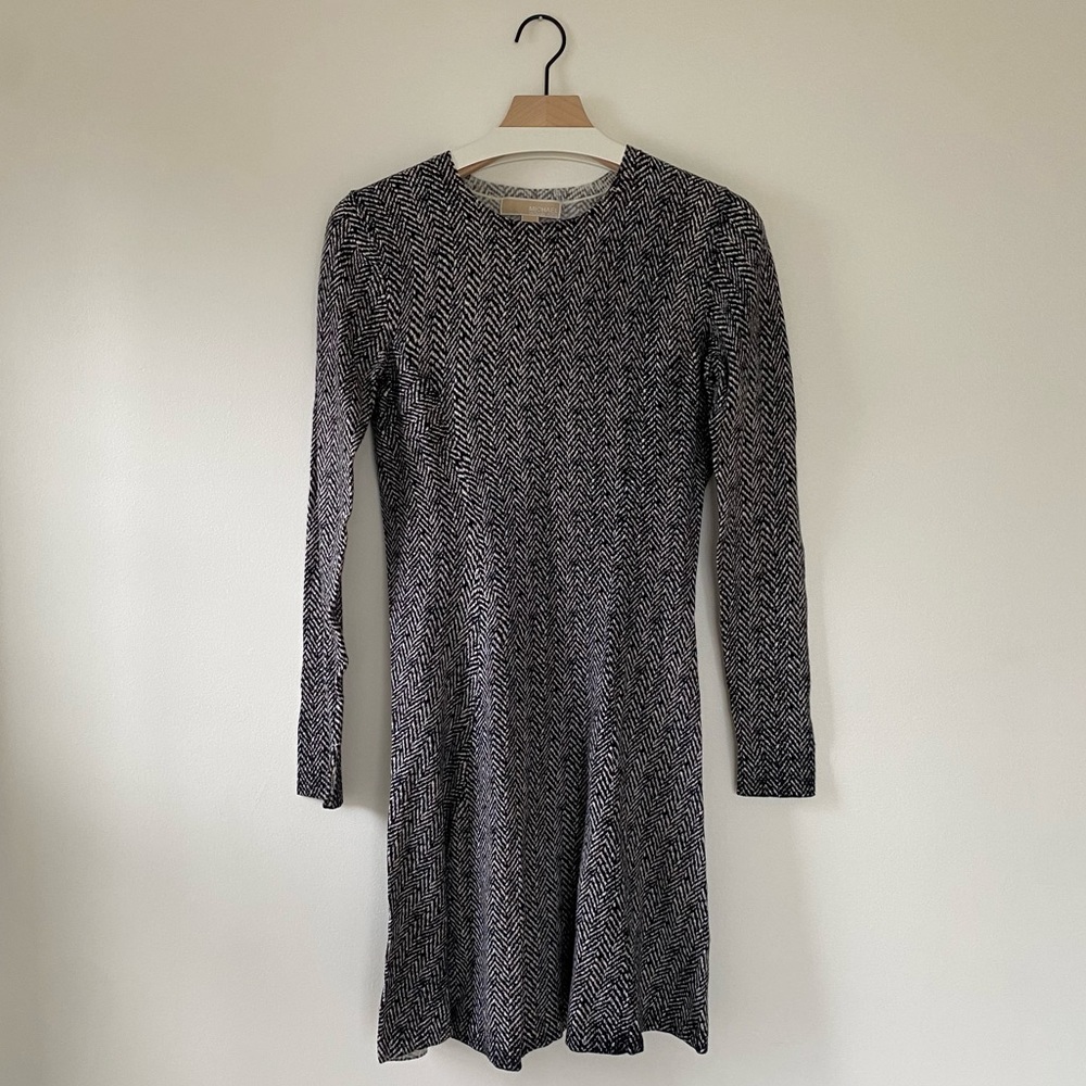MICHAEL michael kors herringbone a-line dress, size small